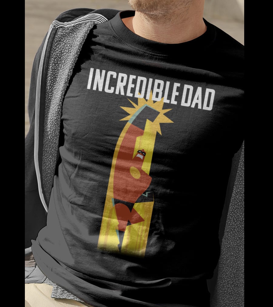 Incredible Dad Disney Pixar Incredibles 2 Dad Powers Superhero Action T-Shirt