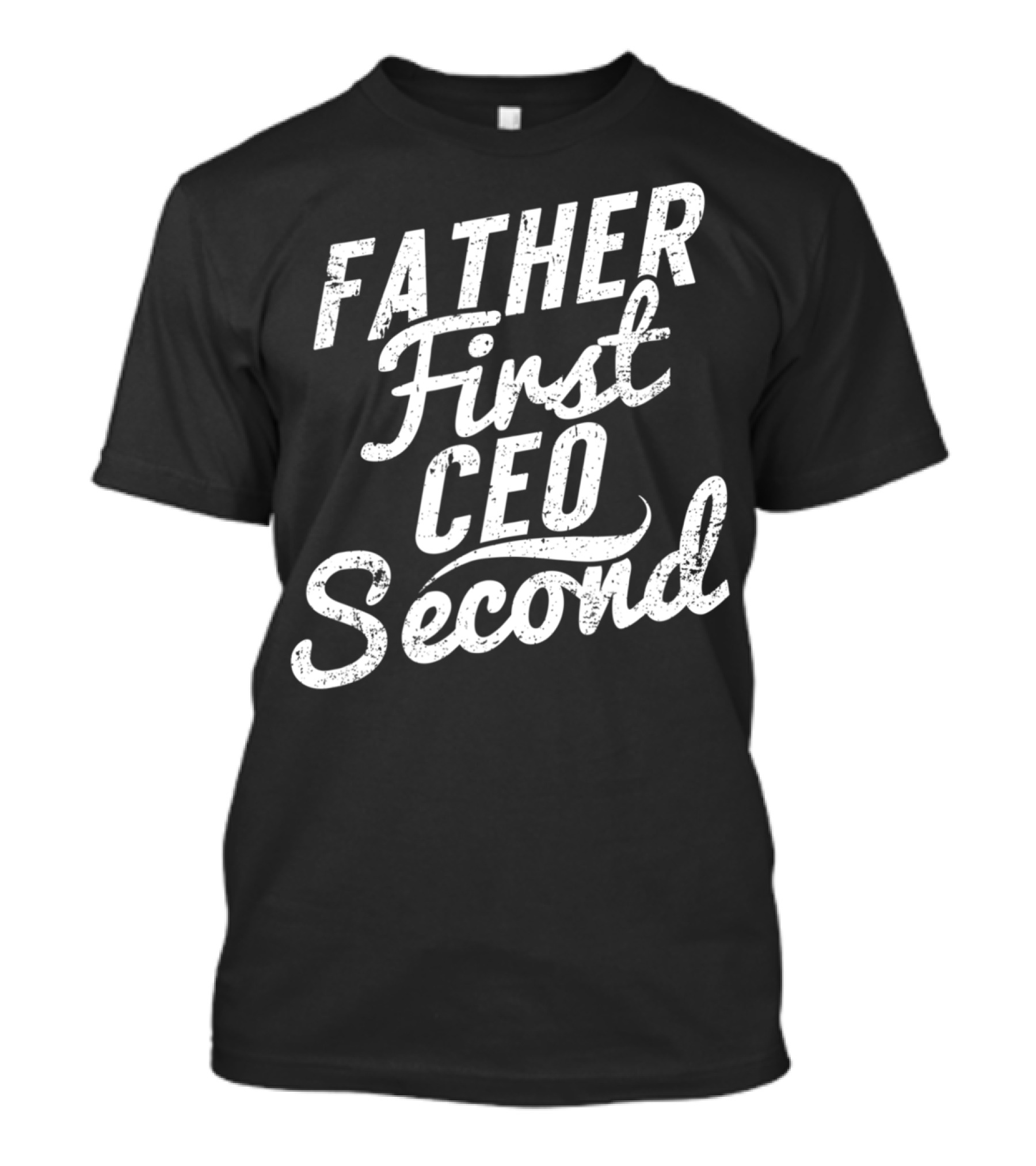 Father First CEO Second Entrepreneur Dad 90 Retro Style Vintage Look T-Shirt