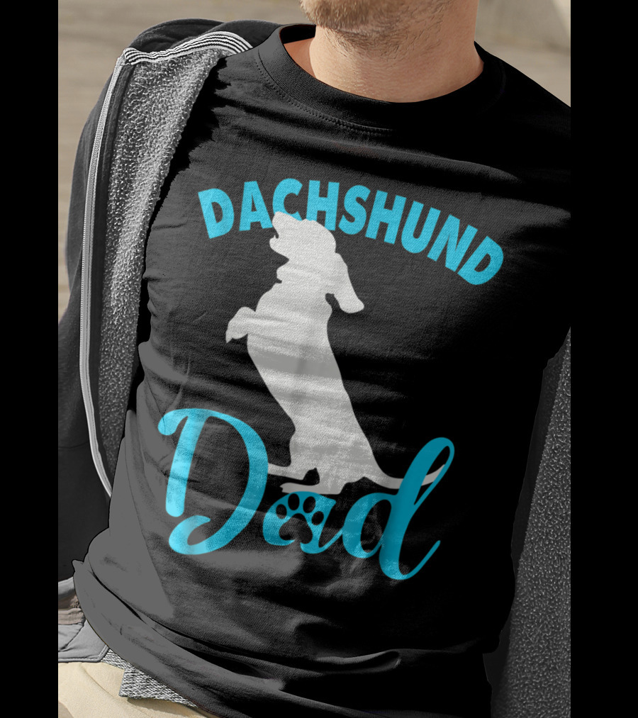 Dachshund Dad Paw Prints T-Shirt