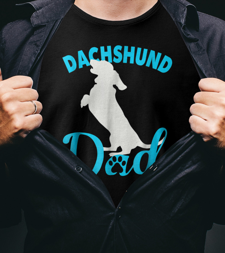 Dachshund Dad Paw Prints T-Shirt