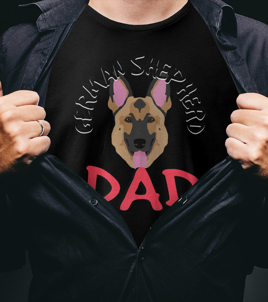 German Shepherd Dad Dog Lover Owner T-Shirt
