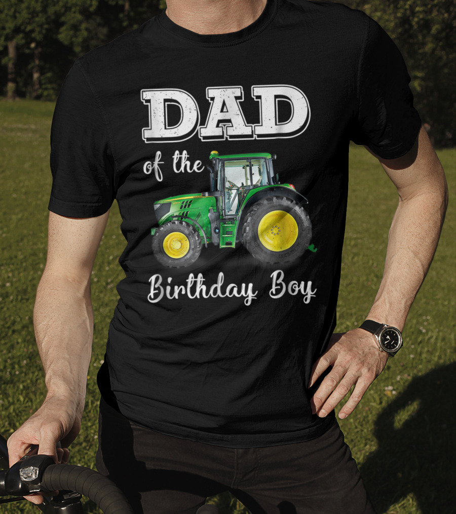 Dad Of The Birthday Boy Tractor T-Shirt