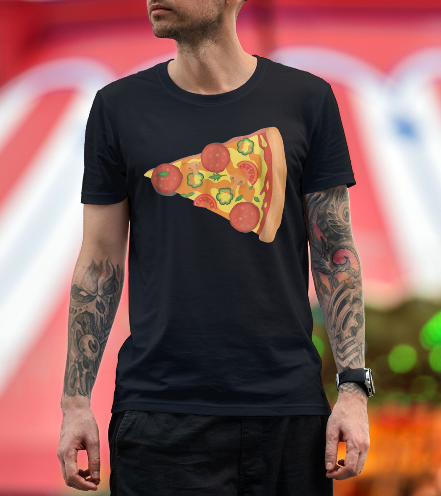 Dad Son Pizza Piece Funny Matching Family 73 Pepperoni Slice T-Shirt