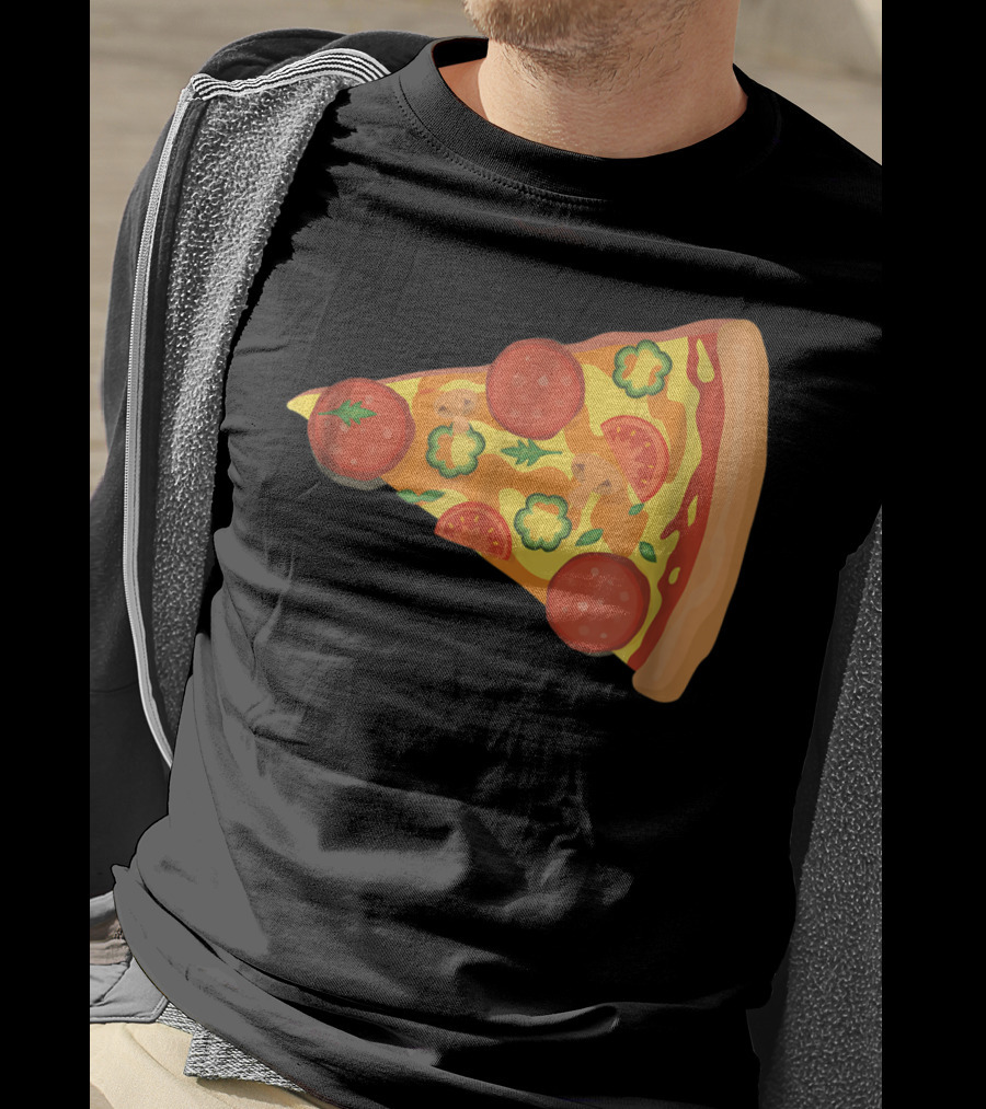 Dad Son Pizza Piece Funny Matching Family 73 Pepperoni Slice T-Shirt
