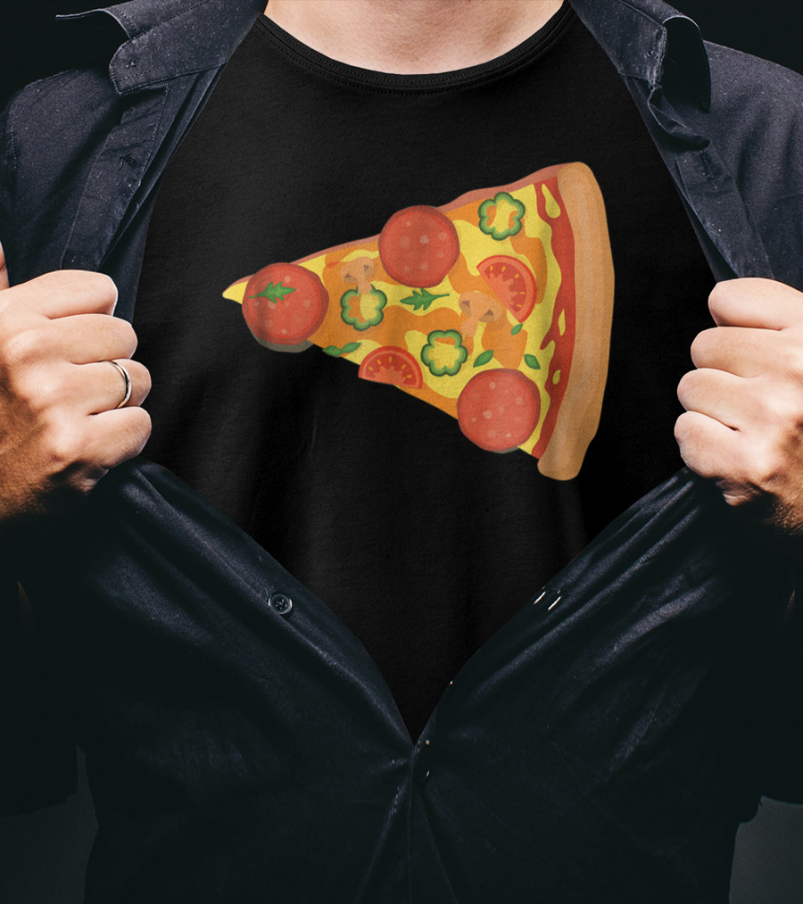Dad Son Pizza Piece Funny Matching Family 73 Pepperoni Slice T-Shirt