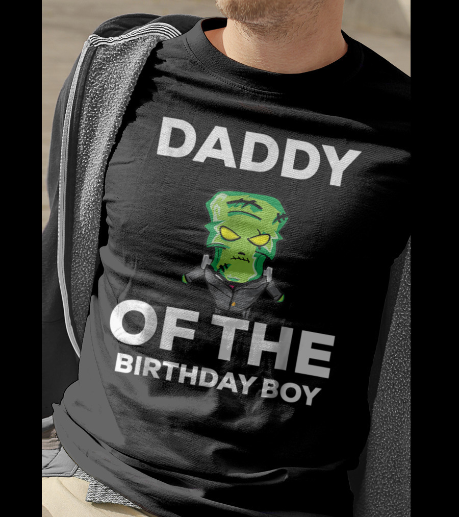 Daddy Of The Birthday Boy Frankenstein Horror T-Shirt