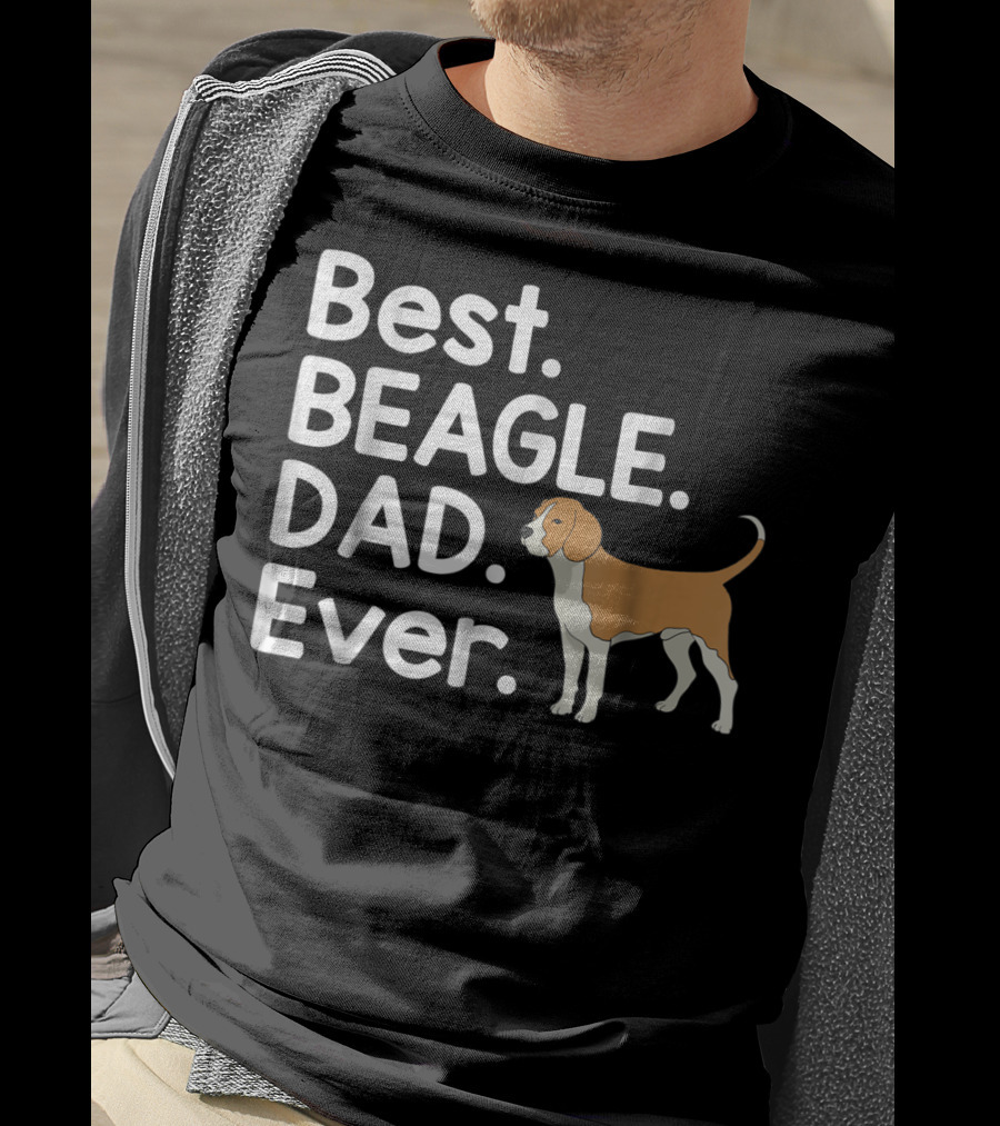 Best Beagle Dad Ever Pet Dog Lover Dad Ever T-Shirt