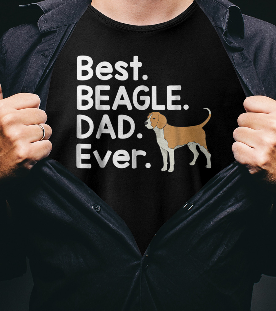 Best Beagle Dad Ever Pet Dog Lover Dad Ever T-Shirt
