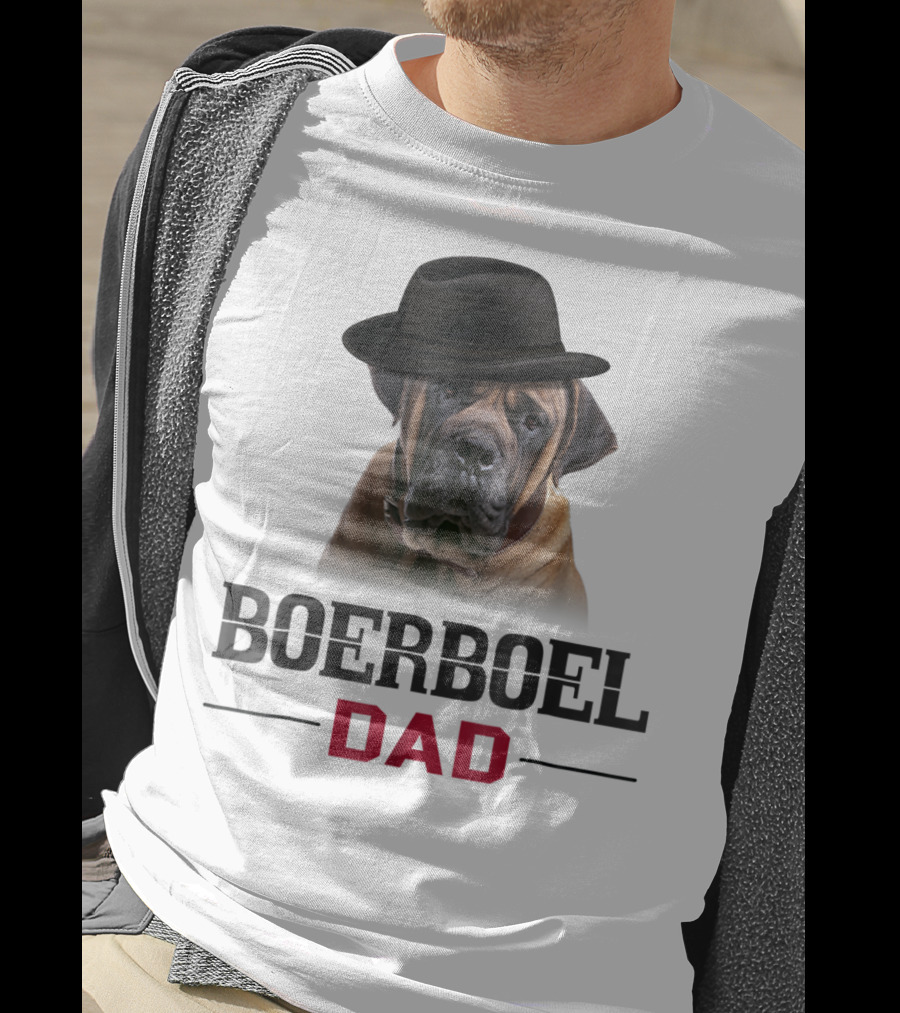 Boerboel Dad Hat Wearing Dog Lovers T-Shirt