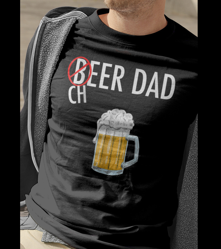 Cheer Dad Beer Cheerleader Father Family Funny T-Shirt