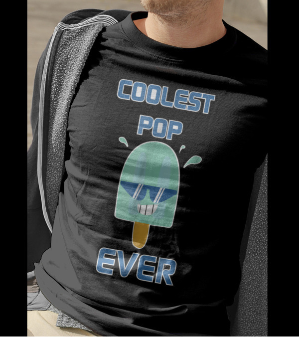 Coolest Pop Ever Funny Popsicle Ice Cream Dad T-Shirt