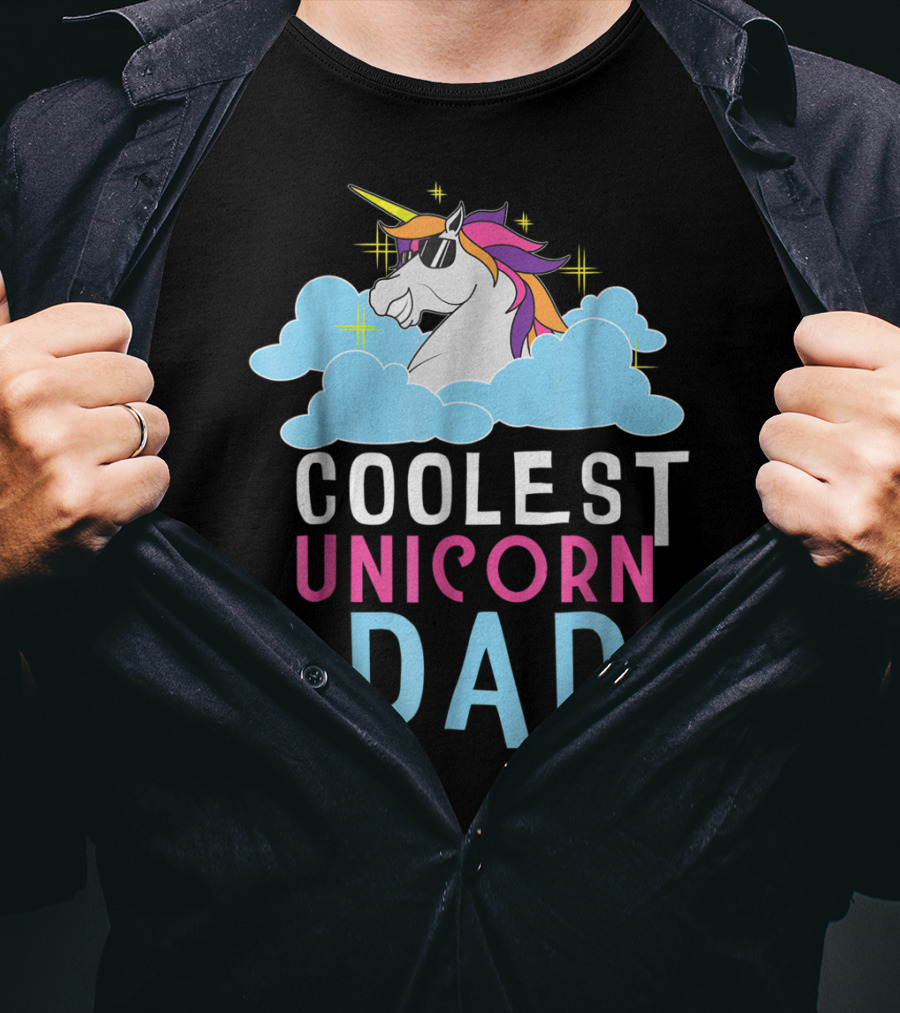 Coolest Unicorn Dad Father Parent Magical T-Shirt
