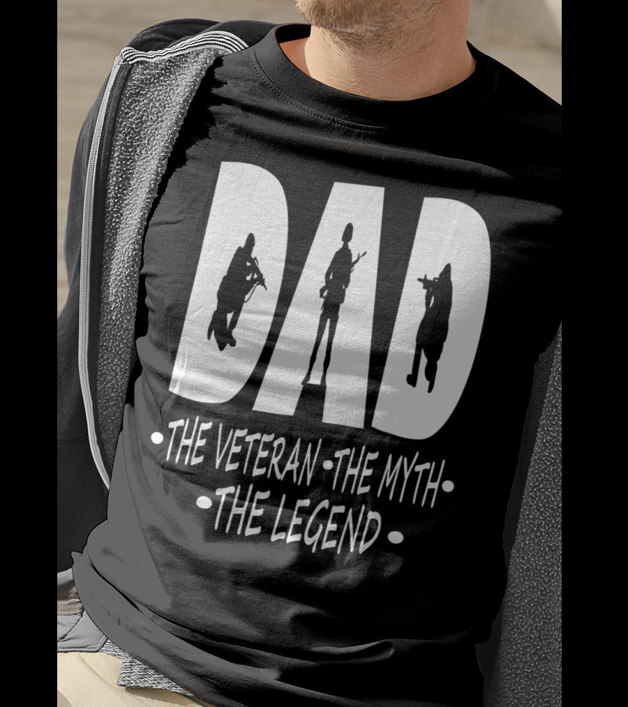 Dad The Veteran Myth Legend With Soldier T-Shirt