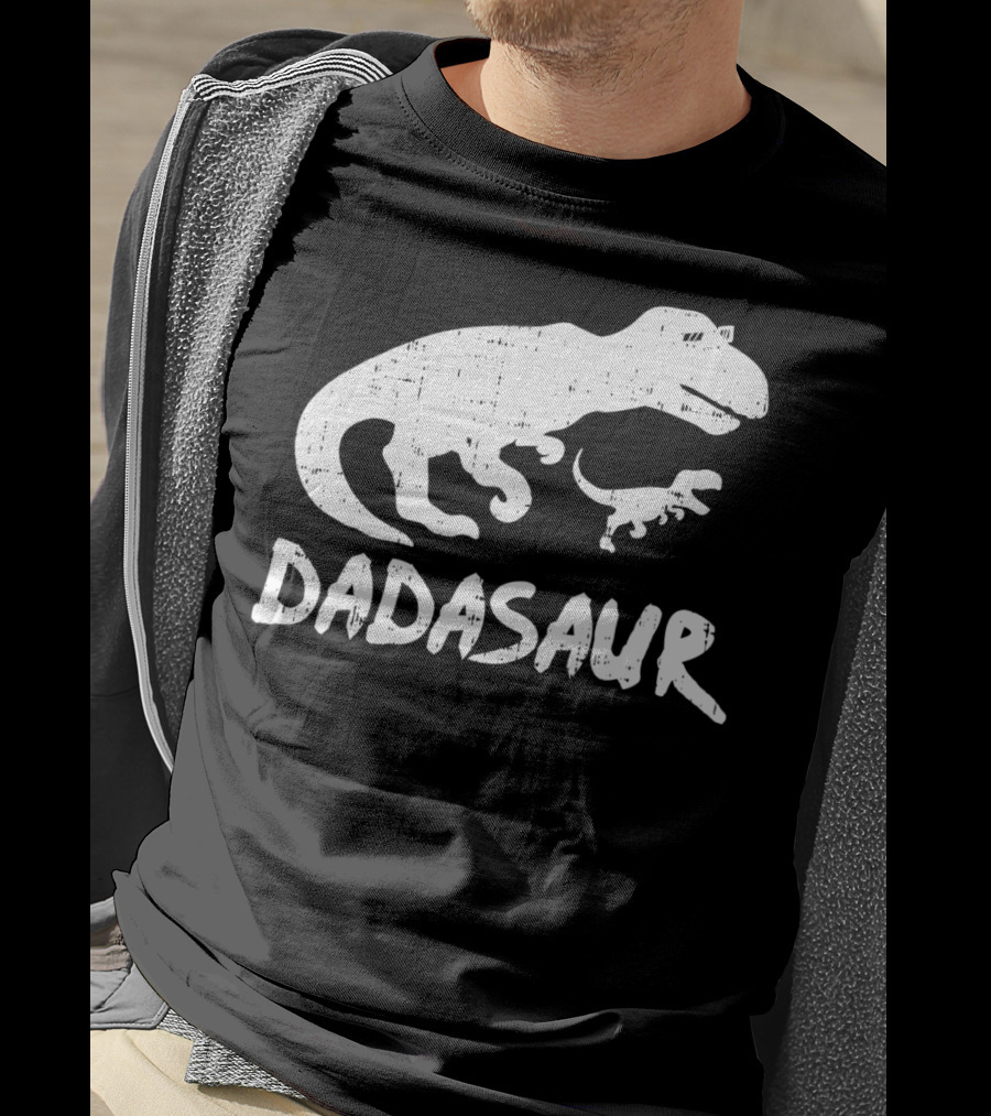 Dadasaur Funny TRex Dinosaur Dad Dadasaurus T-Shirt