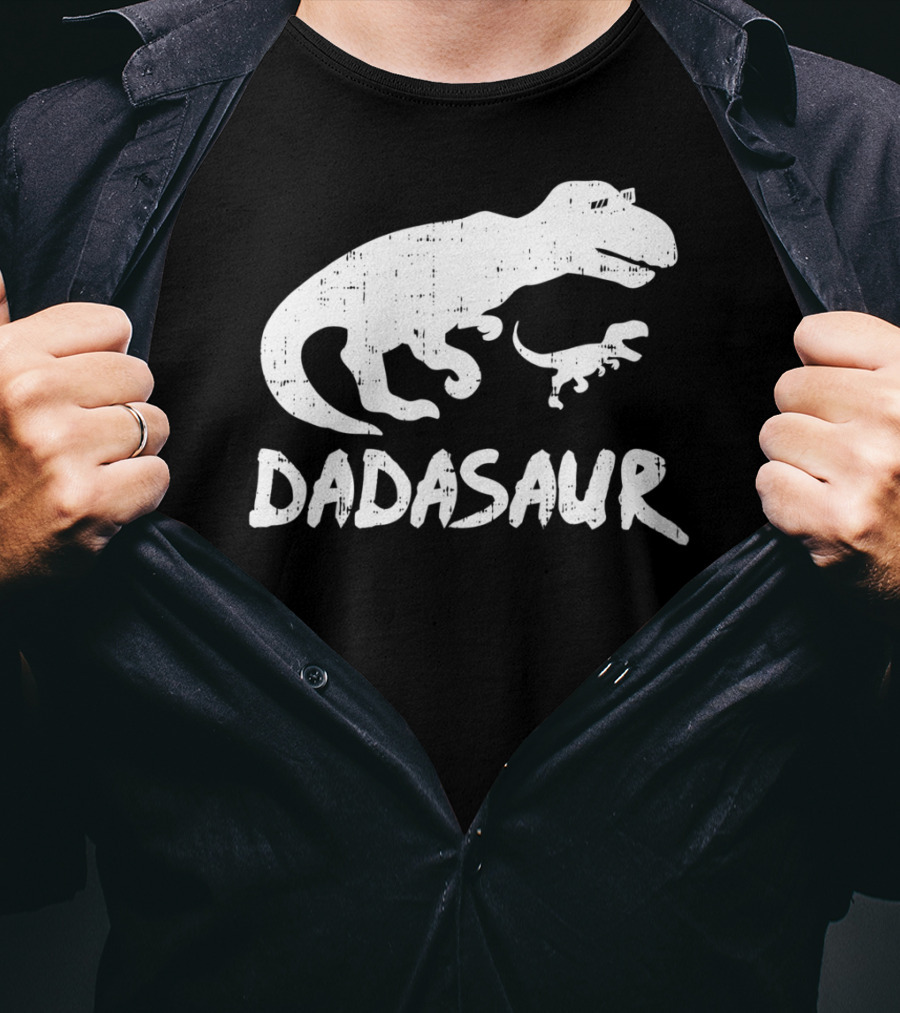 Dadasaur Funny TRex Dinosaur Dad Dadasaurus T-Shirt