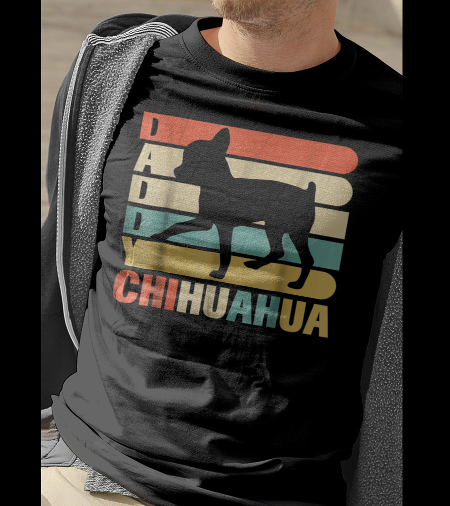 Daddy Chihuahua Vintage Love Dog80 Retro T-Shirt
