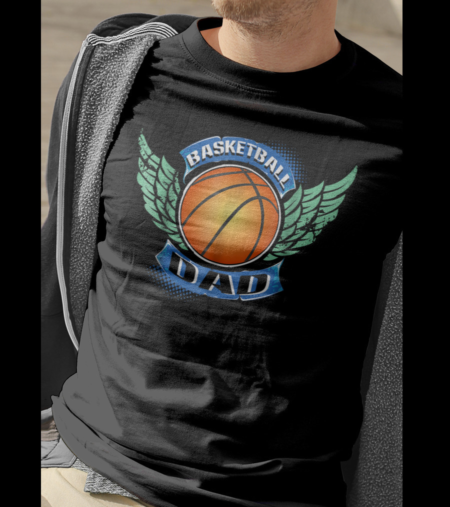 Basketball Dad Wings Basketball T-Shirt