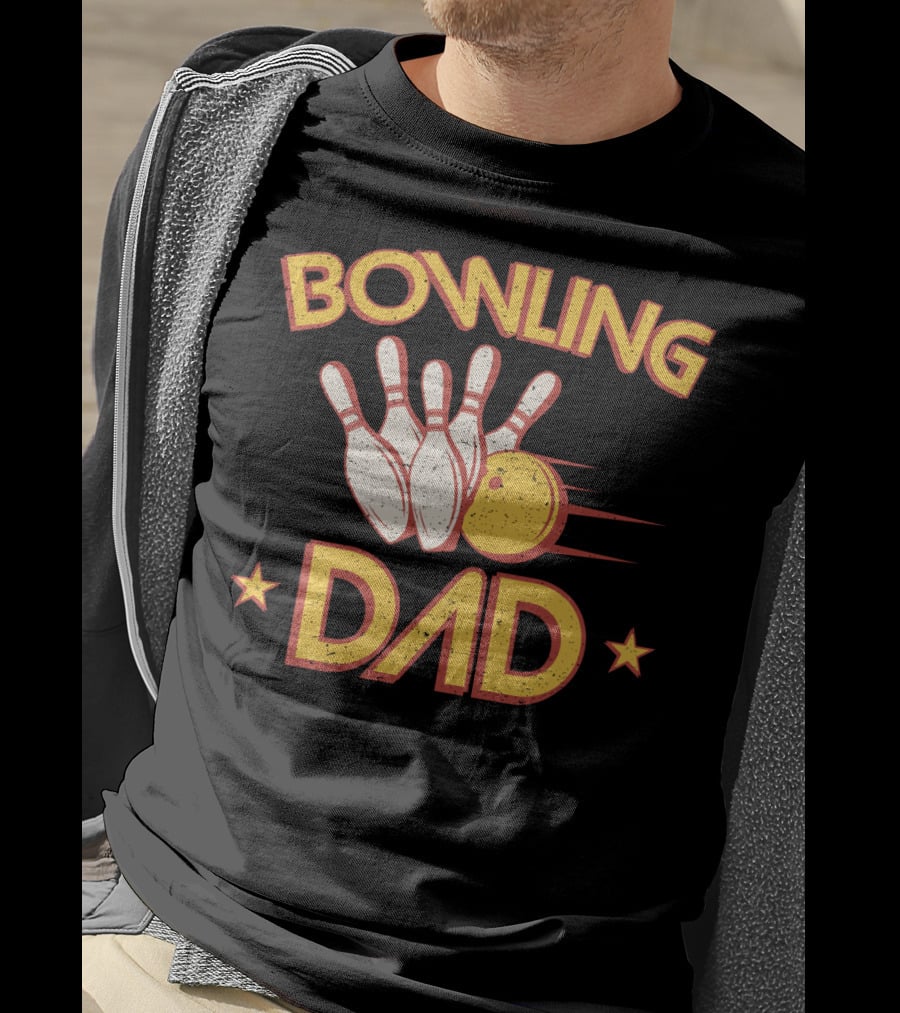 Bowling Dad Vintage Pins Ball86 T-Shirt