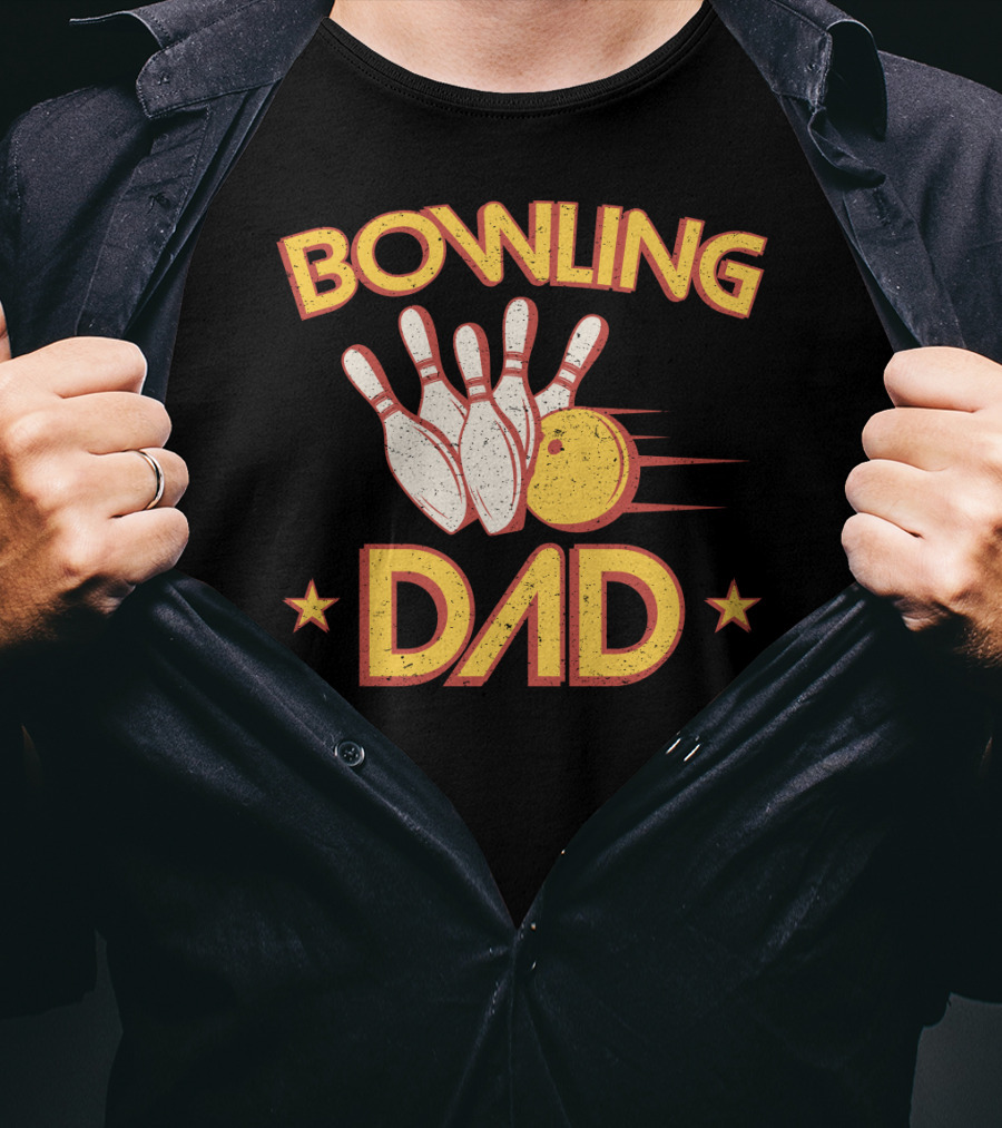 Bowling Dad Vintage Pins Ball86 T-Shirt