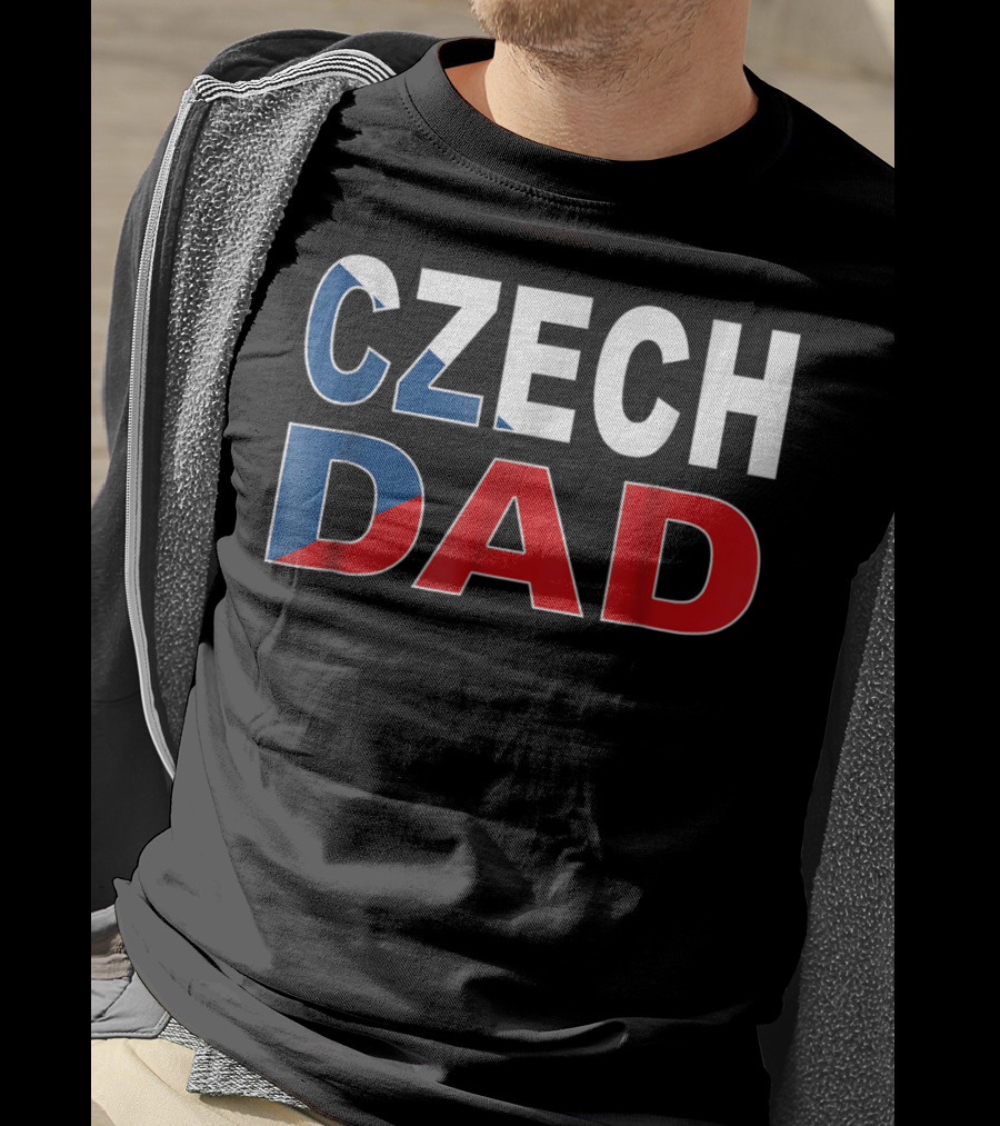 Czech Dad Czechoslovakian Flag Colors T-Shirt