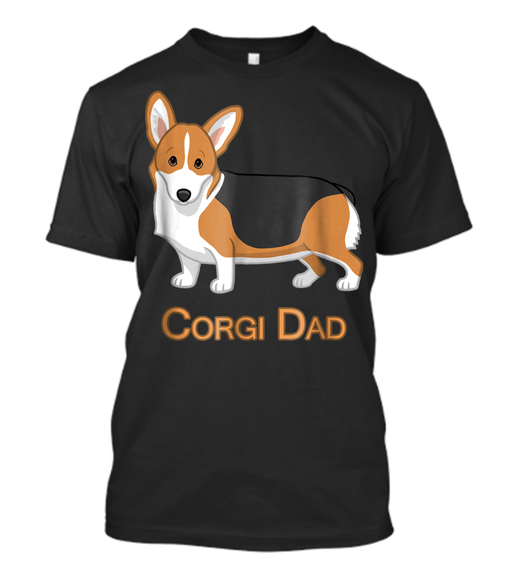 Corgi Dad Cute Red Tricolor Welsh Corgi Lovers T-Shirt