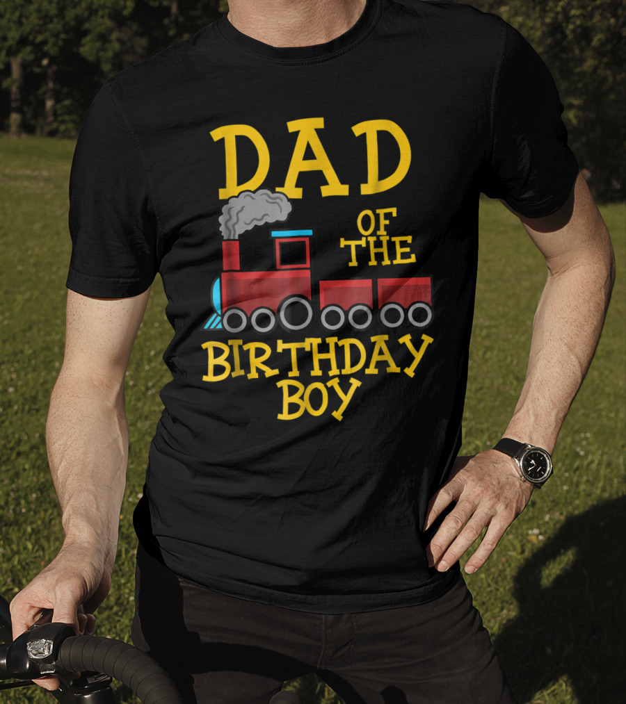 Dad Of The Birthday Boy Train Conductor T-Shirt