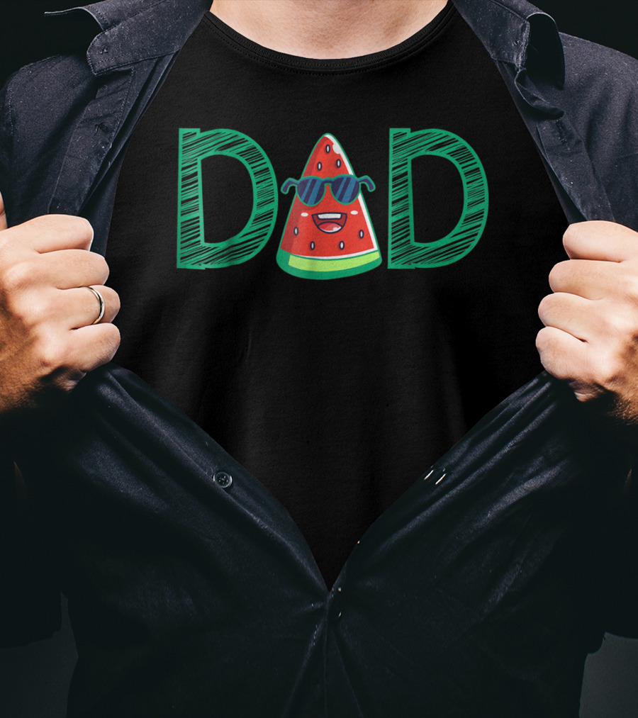 Cool Dad Watermelon Funny Summer Melon Fruit T-Shirt