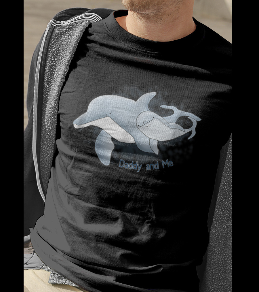 New Dad Daddy And Me Dolphin T-Shirt