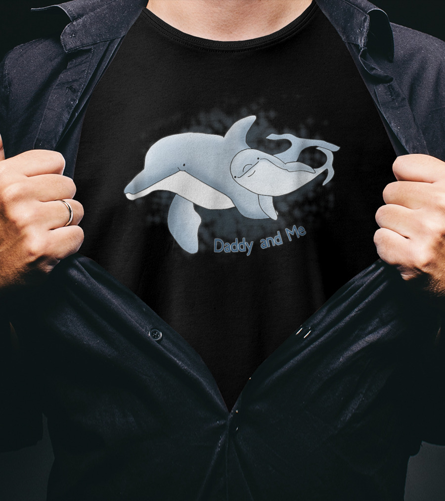 New Dad Daddy And Me Dolphin T-Shirt