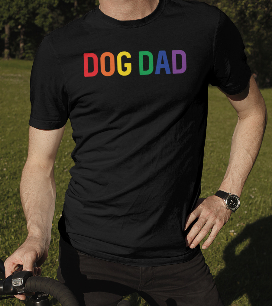 Dog Dad Rainbow Gay Pride T-Shirt