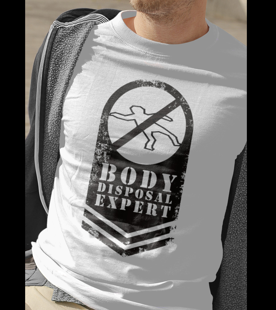 Angry Protective Dad Body Disposal Expert Iconic Shield T-Shirt