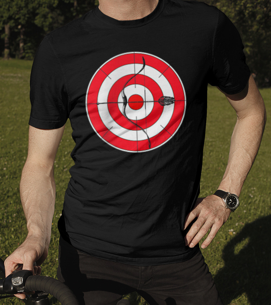 Archery Target Bear Deer Bow Arrow Novelty Mom Dad T-Shirt