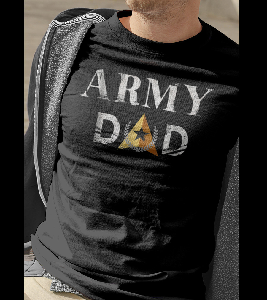 Army Dad Star Laurel Emblem US Army Patriot T-Shirt