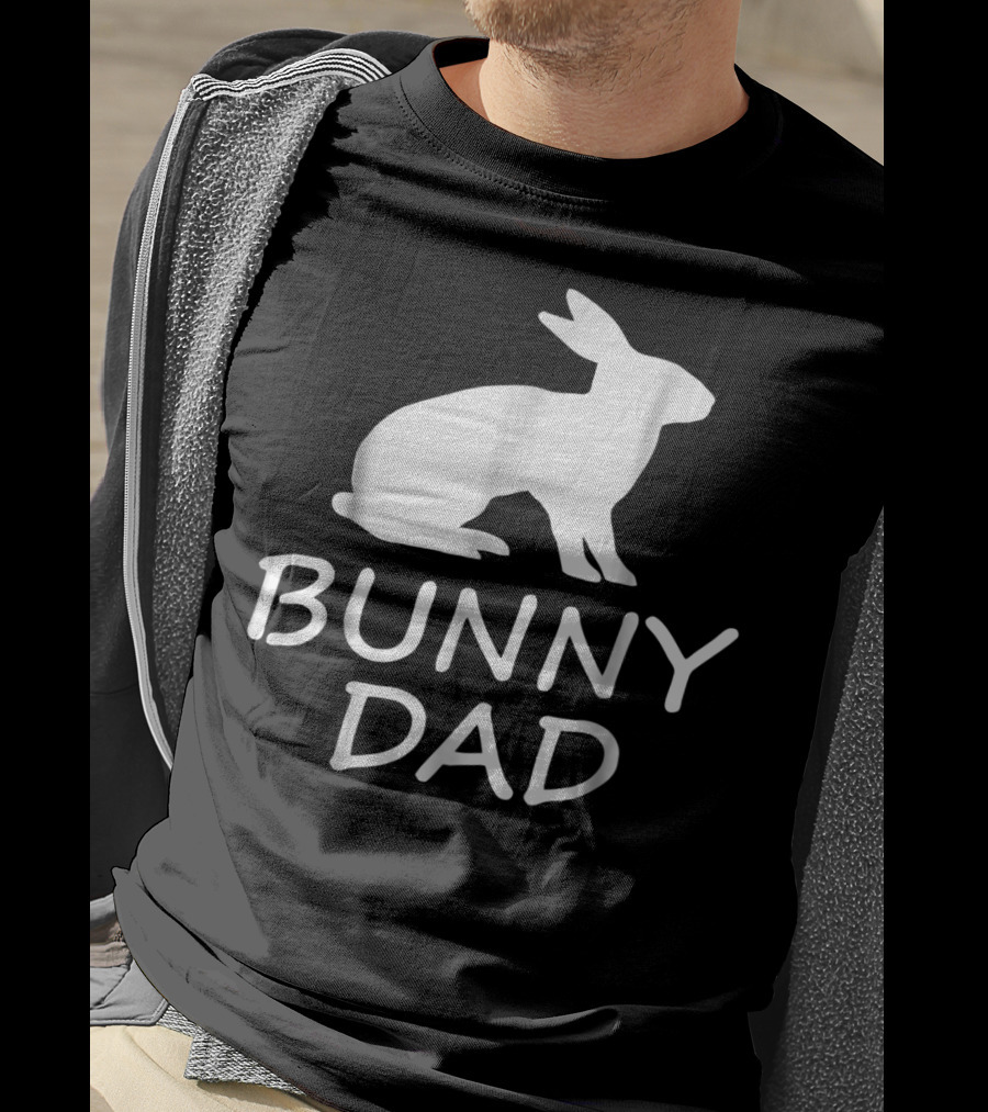 Bunny Dad Rabbit Silhouette Father's Humor Dy54 T-Shirt