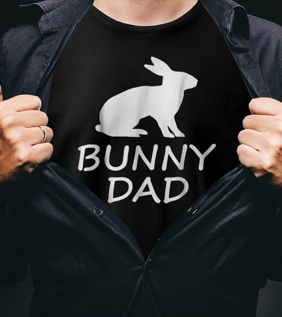 Bunny Dad Rabbit Silhouette Father's Humor Dy54 T-Shirt
