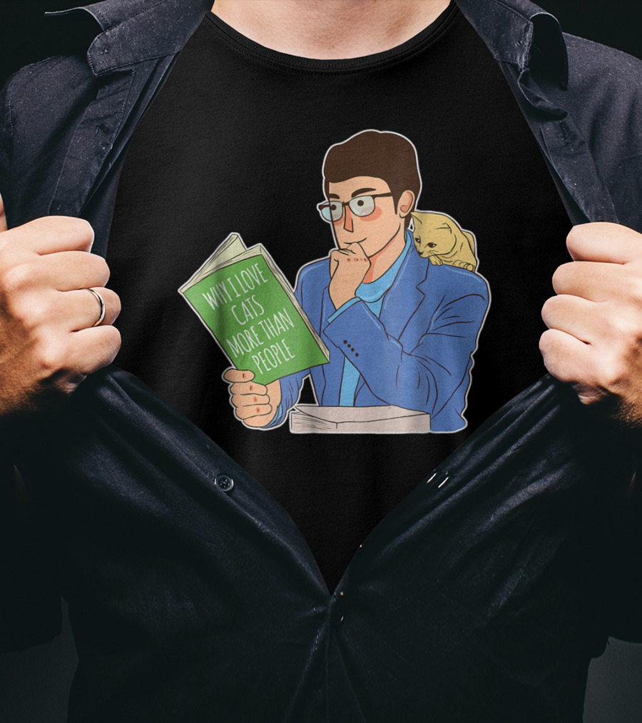 Why I Love Cats More Than People Cat Dad Mens15 T-Shirt