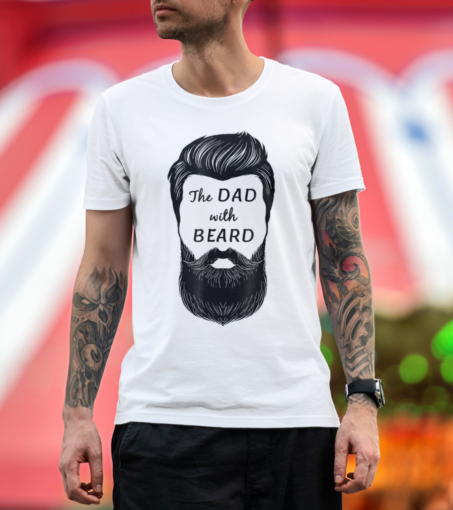 The Awesome Dad With Beard T-Shirt