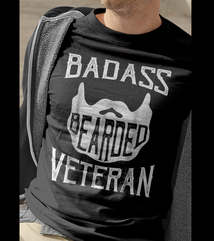 BADASS BEARDED VETERAN T-Shirt