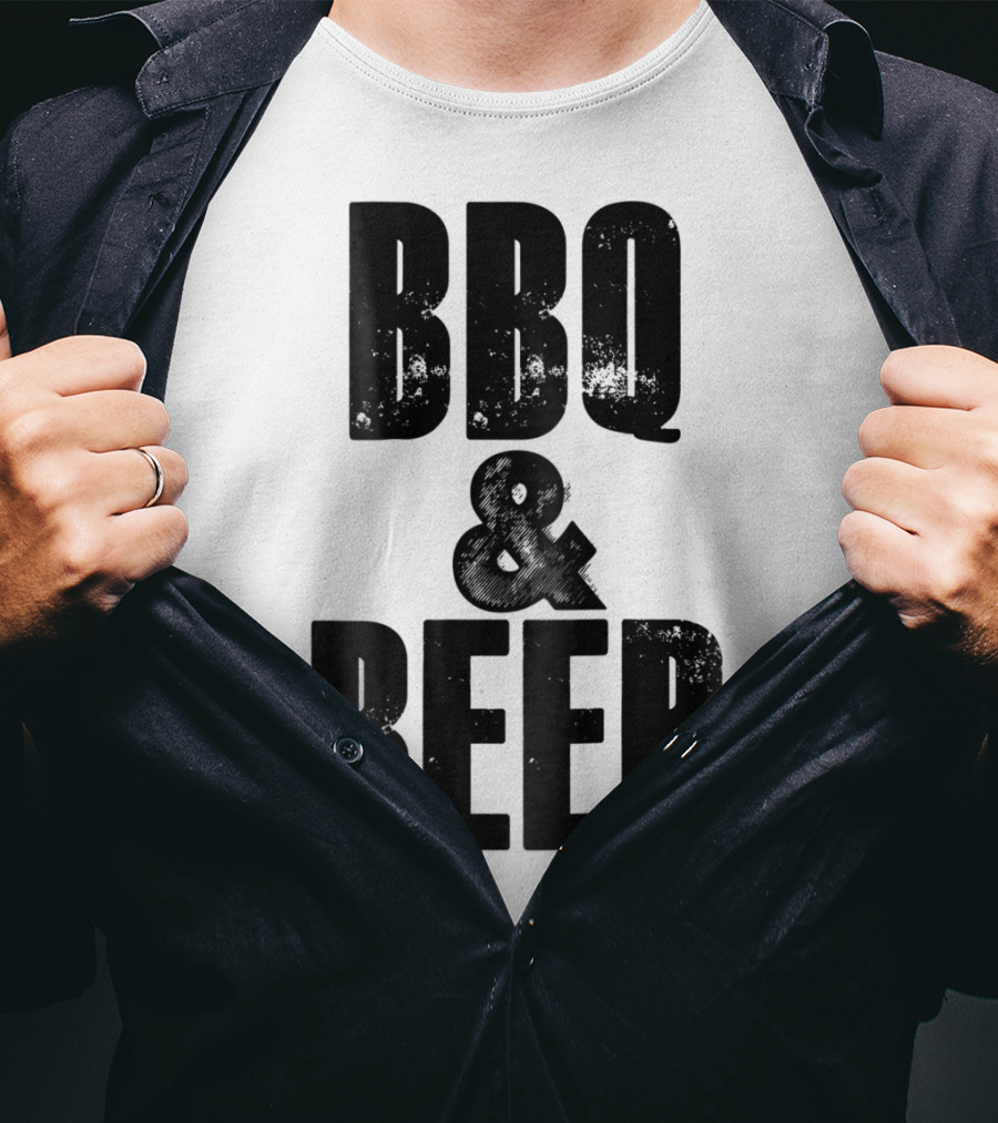 BBQ And Beer Dad Father Papa Husband BBQ And Beer T-Shirt
