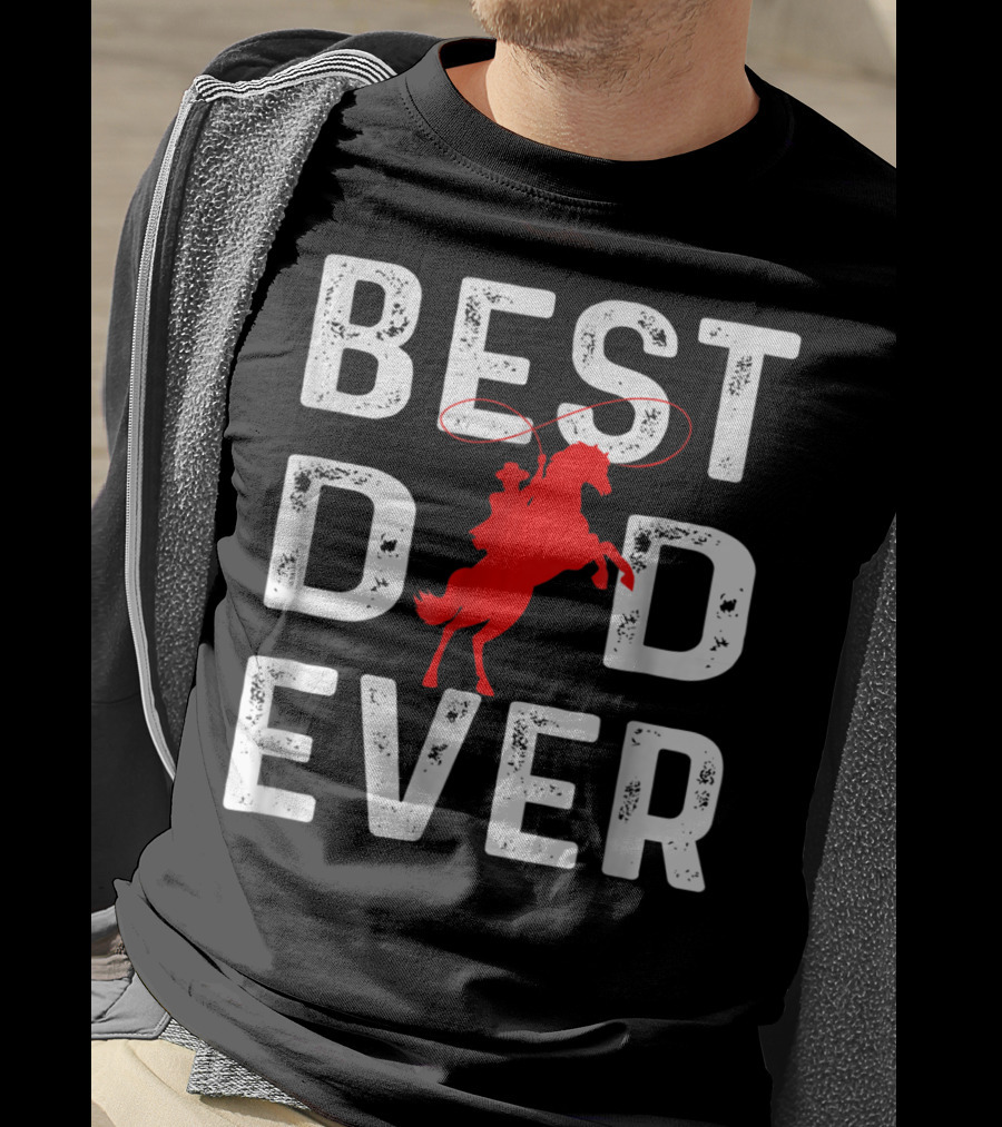 Best Dad Ever Cowboy Rider Iconic T-Shirt
