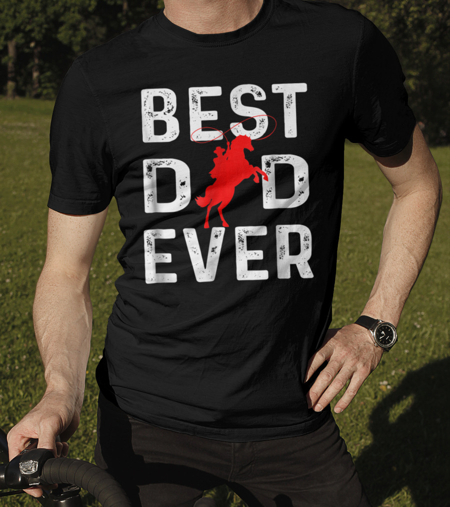 Best Dad Ever Cowboy Rider Iconic T-Shirt