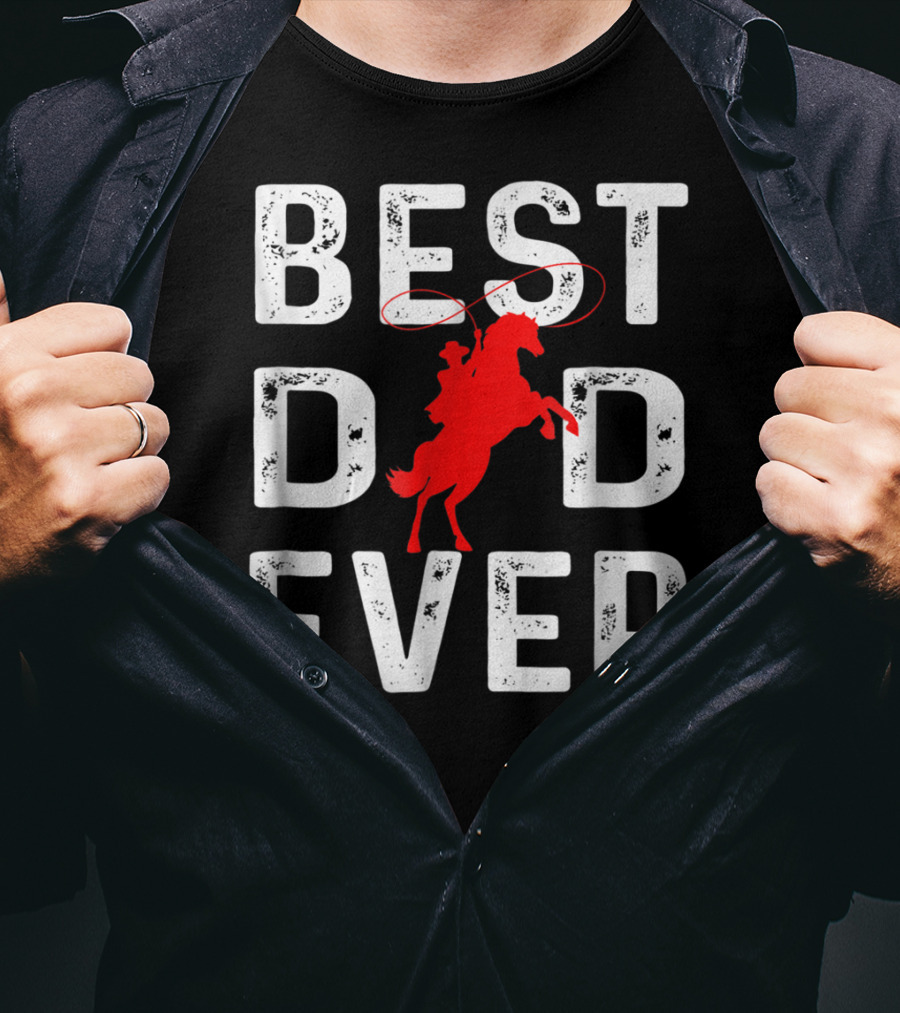 Best Dad Ever Cowboy Rider Iconic T-Shirt