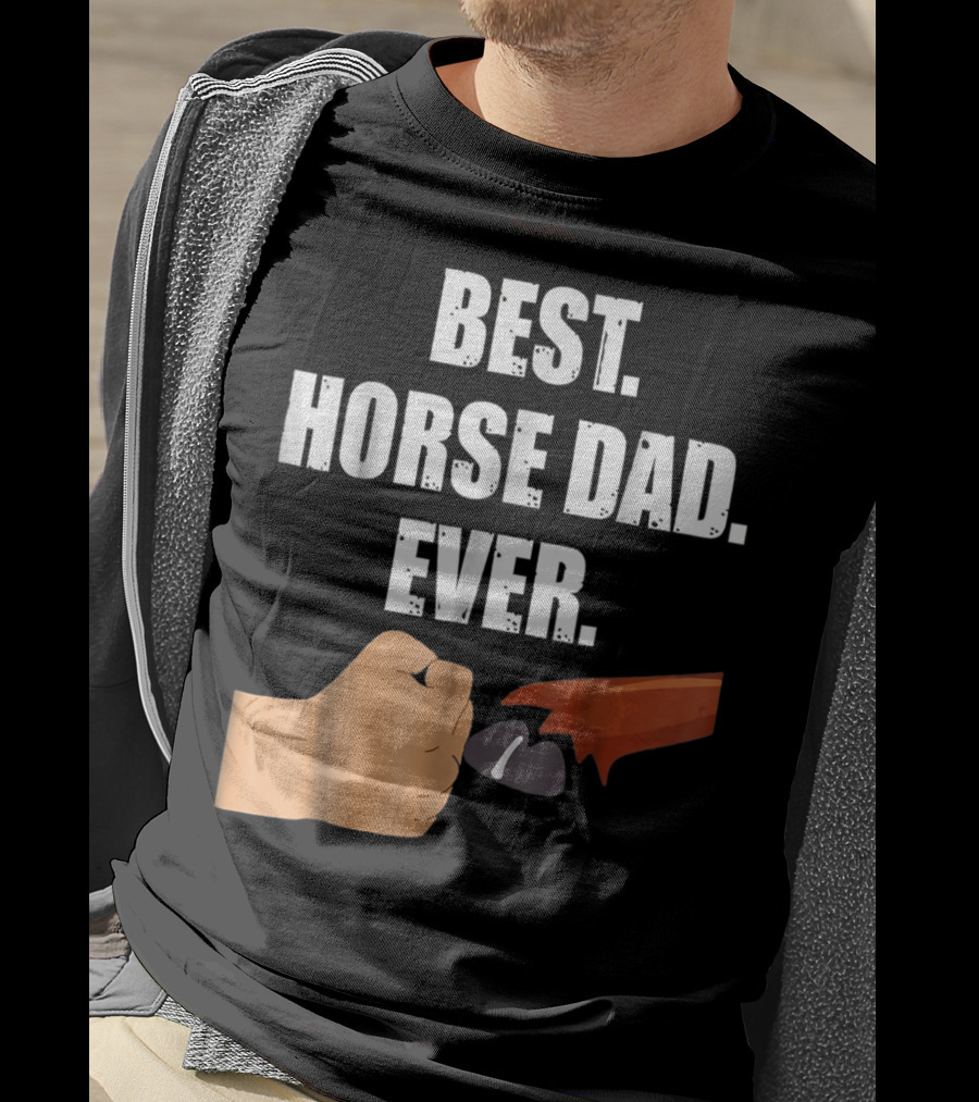 Best Horse Dad Ever Fist Bump With Hoof T-Shirt
