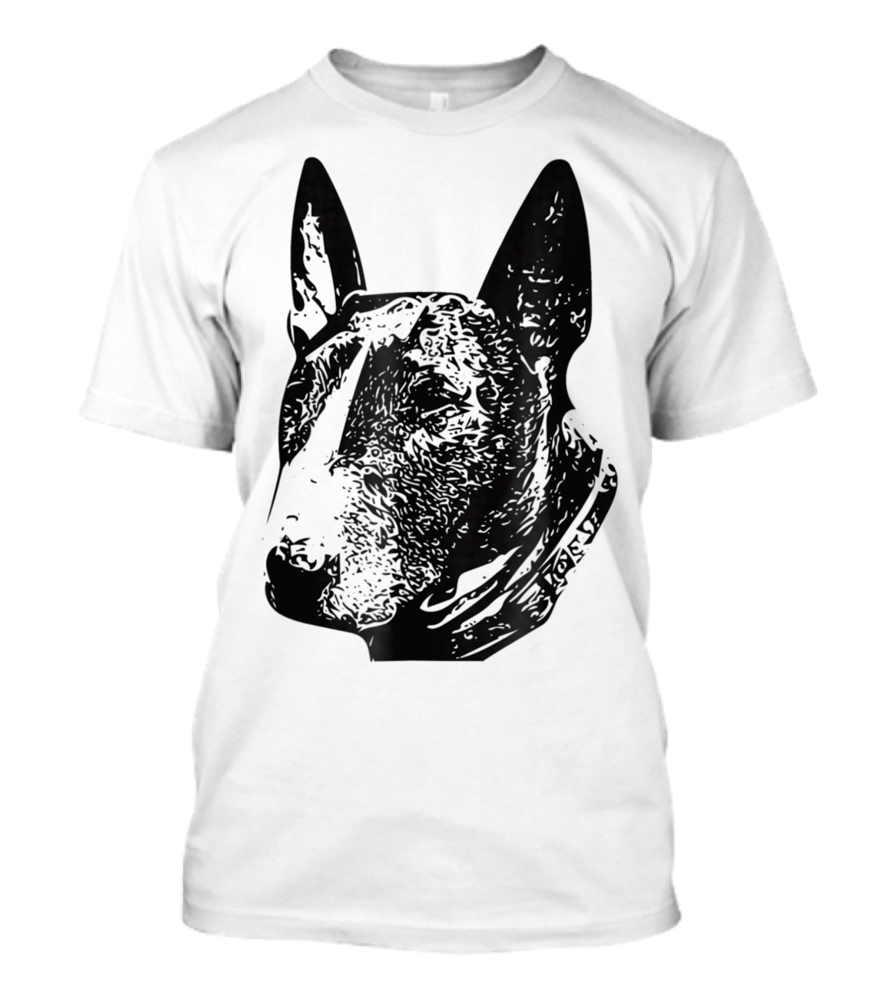 Brindle Bull Terrier Dog Mom Or Dad Head T-Shirt