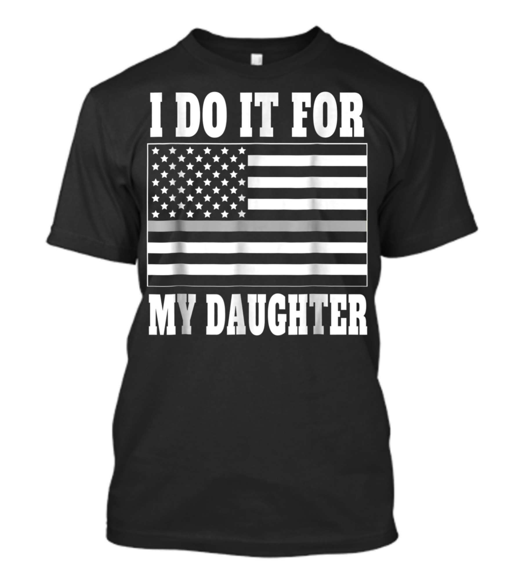 Correctional Officer Dad Thin Gray Line I Do It For My Daughter T-Shirt