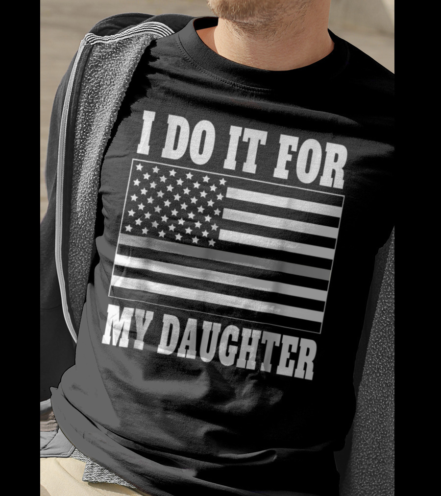 Correctional Officer Dad Thin Gray Line I Do It For My Daughter T-Shirt