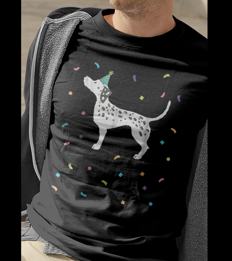 Cute Dalmatian Dog Dad Party T-Shirt