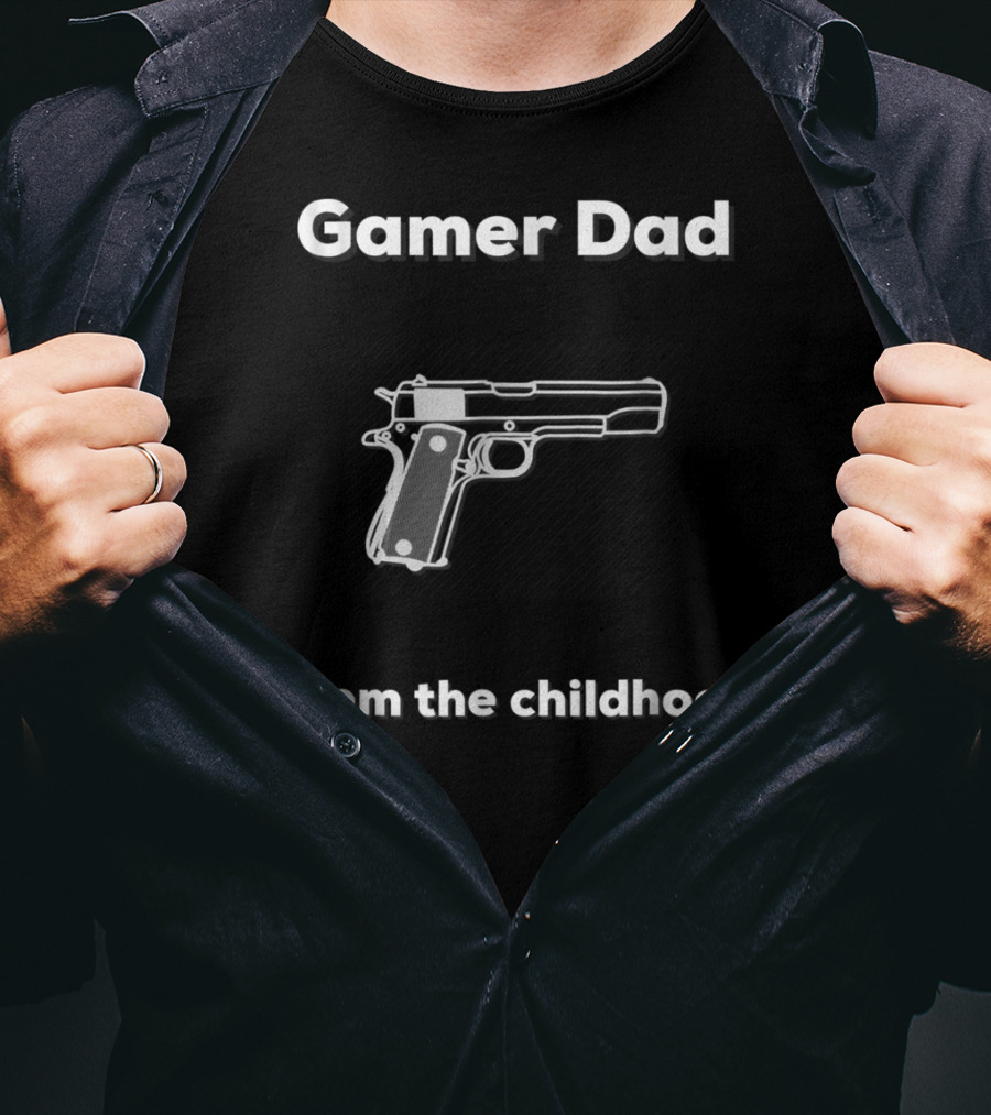 Gamer Dad From The Childhood Vintage Gun T-Shirt