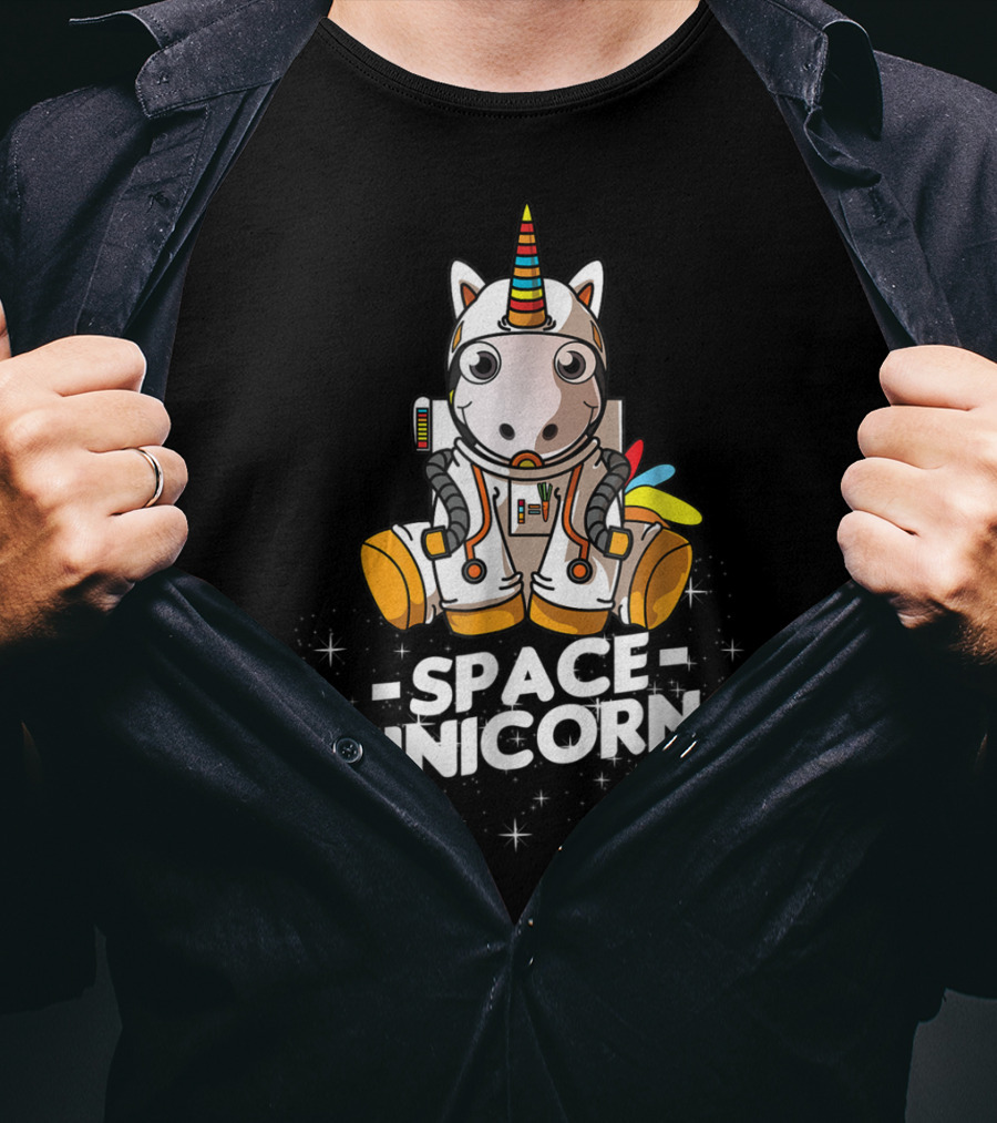 Space Unicorn Christmas Suit Dog Owner T-Shirt