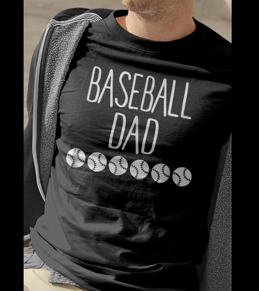 Baseball Dad Cute Sports Balls T-Shirt